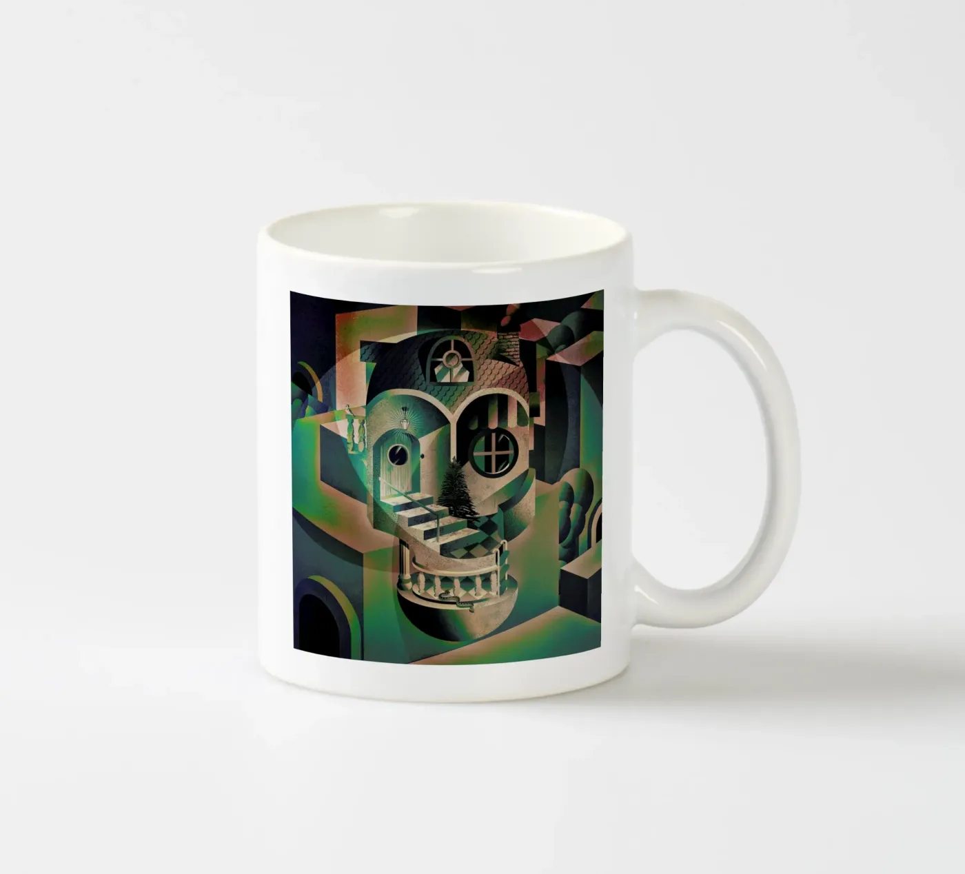 Utopia Keramik Tasse von Ali Gulec