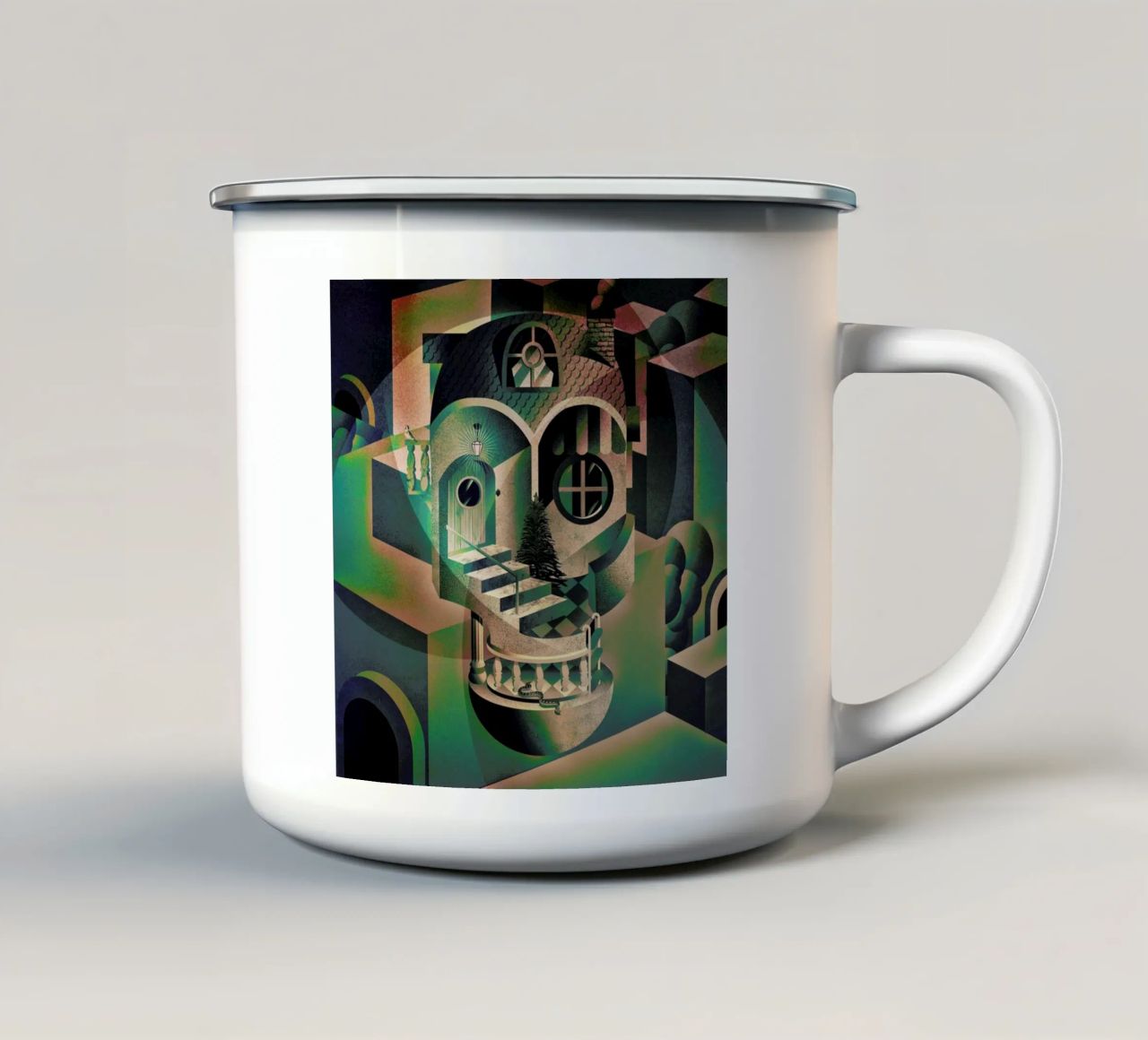 Utopia tazza in smalto da Ali Gulec