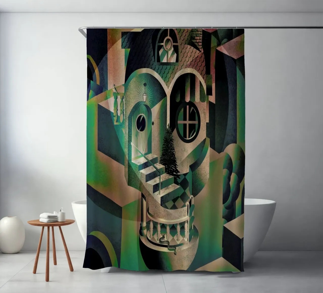 Utopia Duschvorhang von Ali Gulec