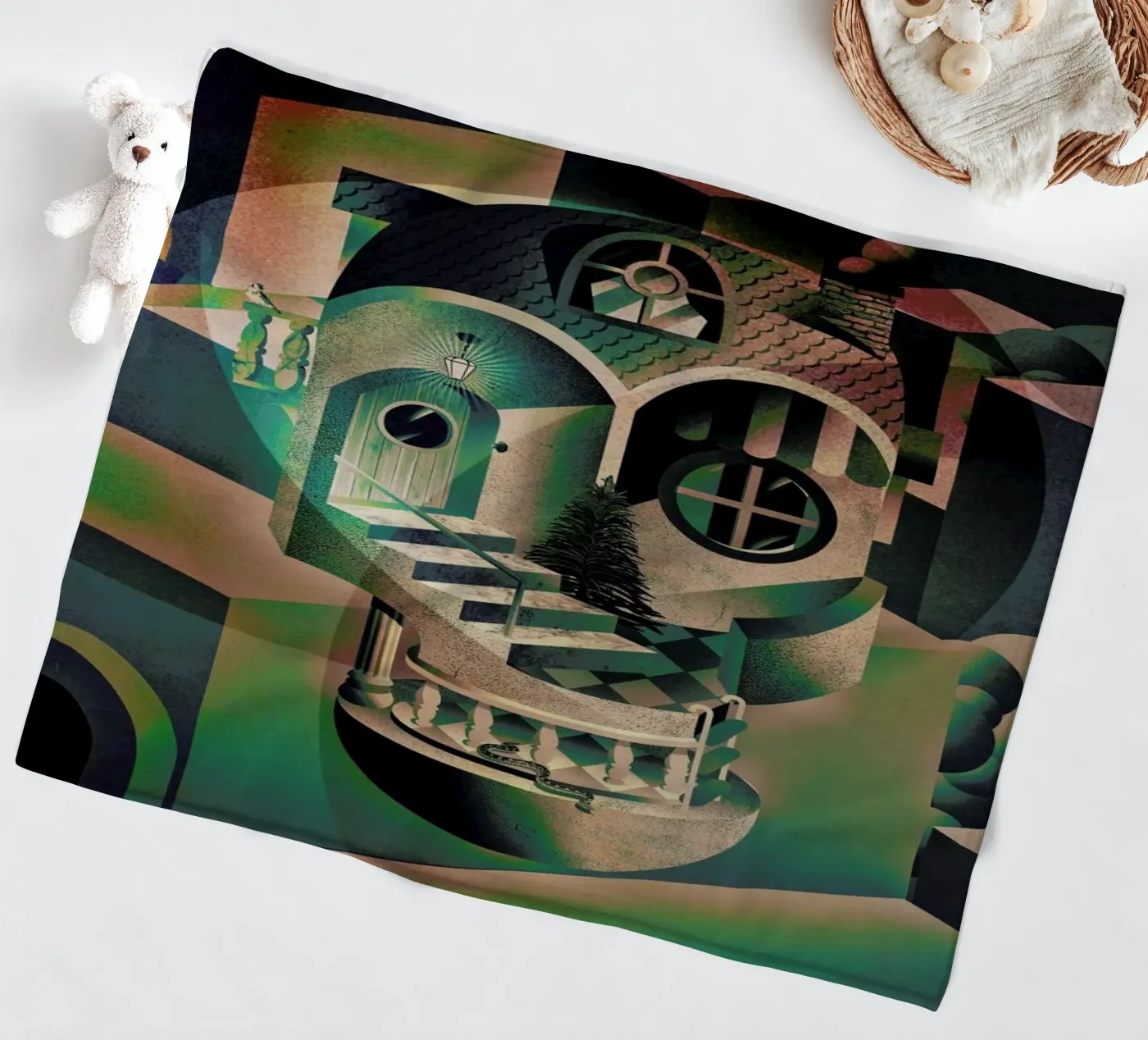 Utopia fleece blanket by Ali Gulec