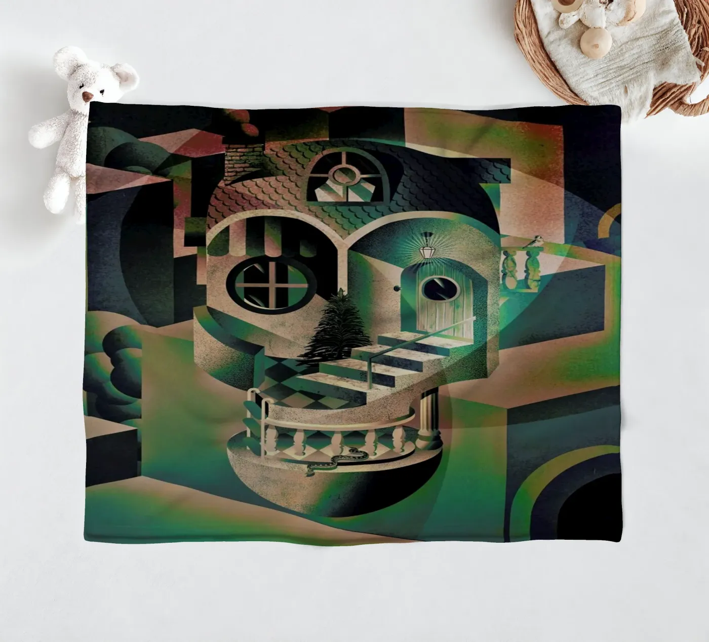 Utopia fleece blanket by Ali Gulec