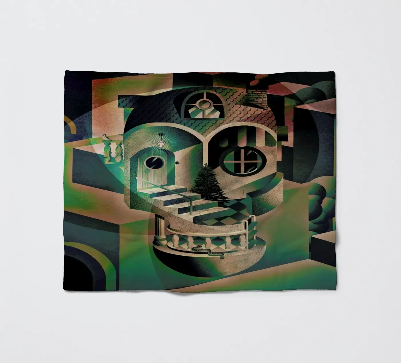Utopia fleece blanket by Ali Gulec