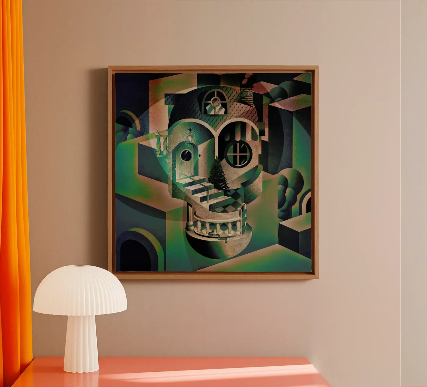 Utopia canvas van Ali Gulec