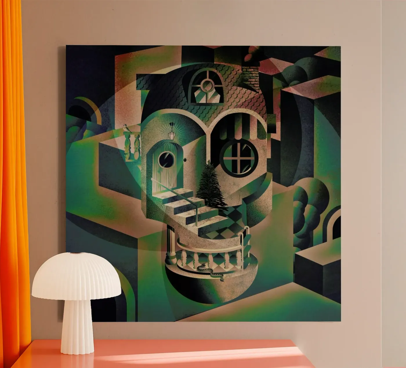 Utopia canvas van Ali Gulec