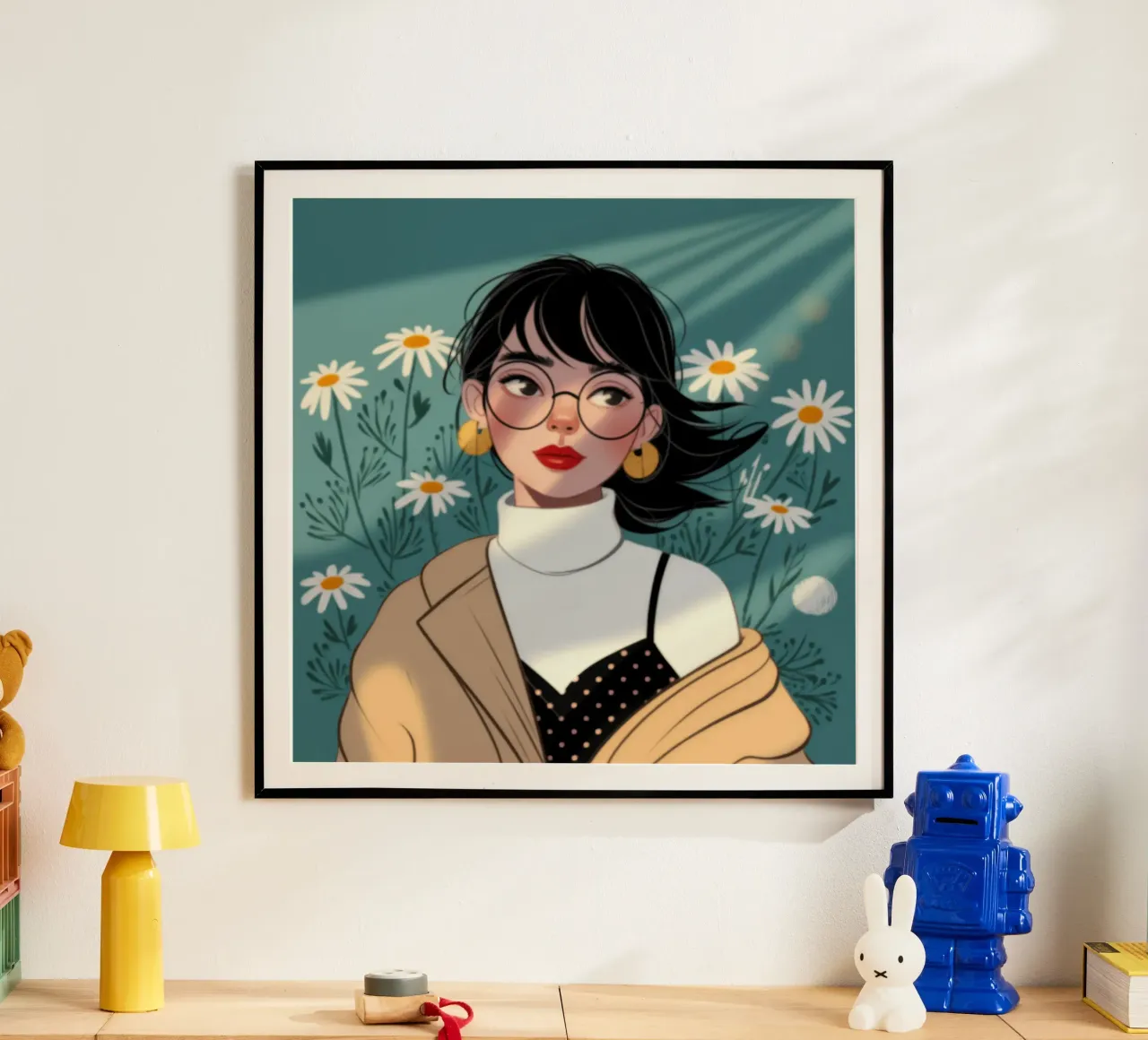 Tranquil Daisy Field hahnemühle by Atelier Tiga