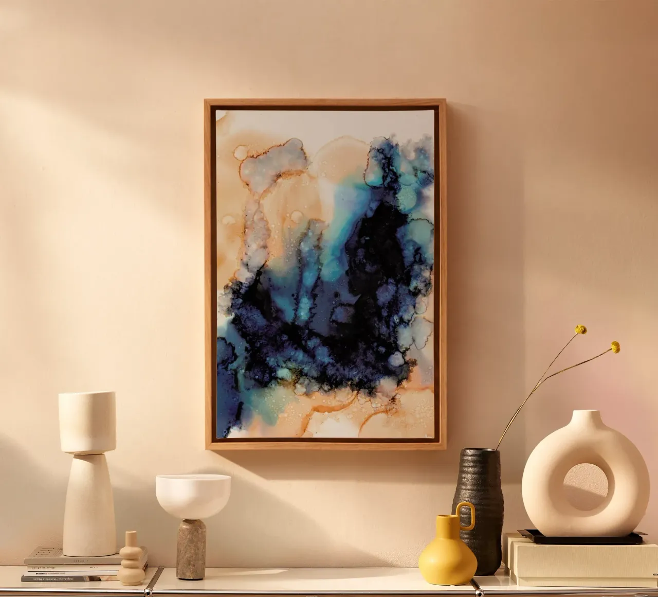 Ink No. 04 tela con Cornice a cassetta da Froilein Juno