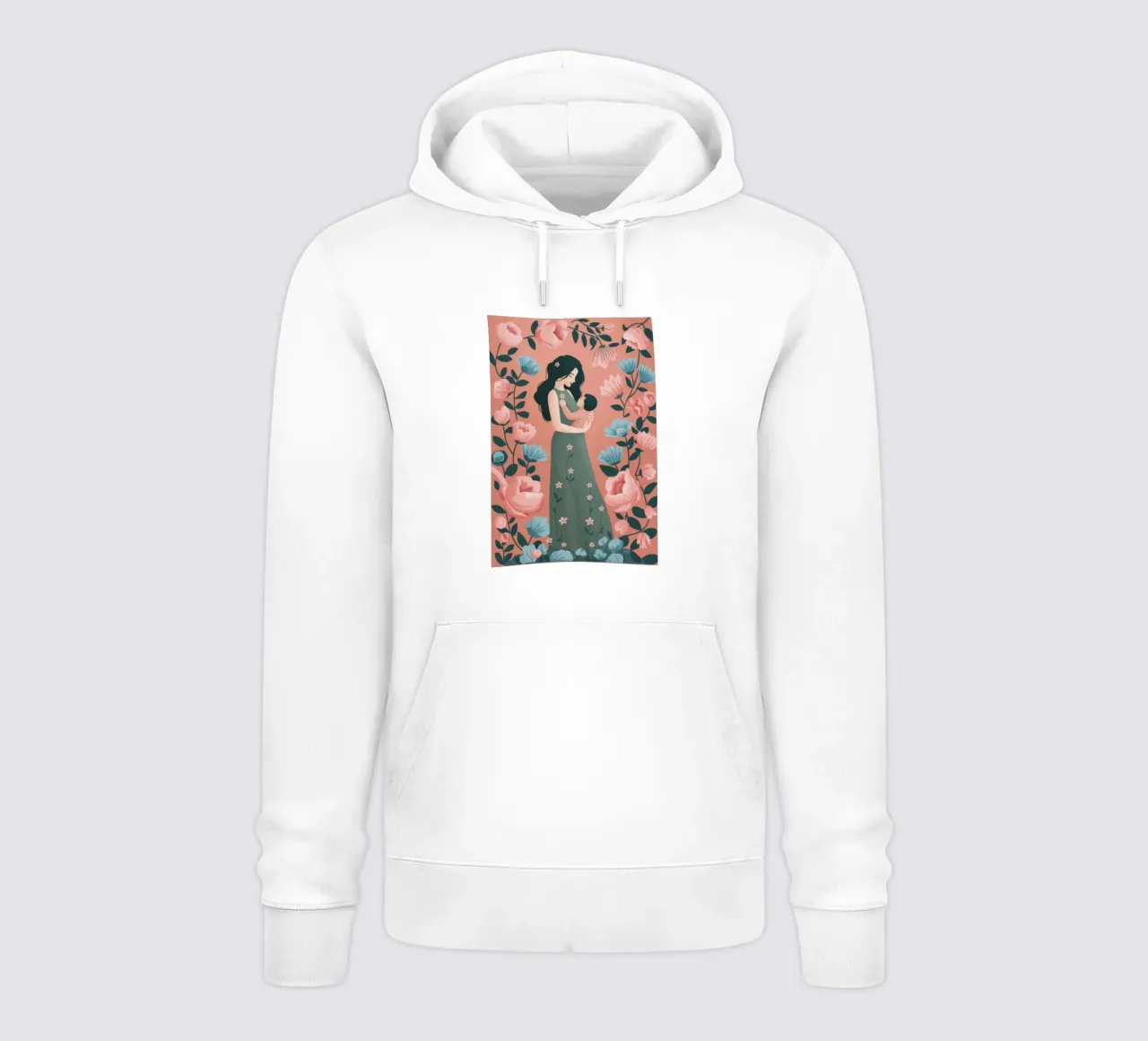 Tenero abbraccio floreale felpa con cappuccio da Atelier Tiga
