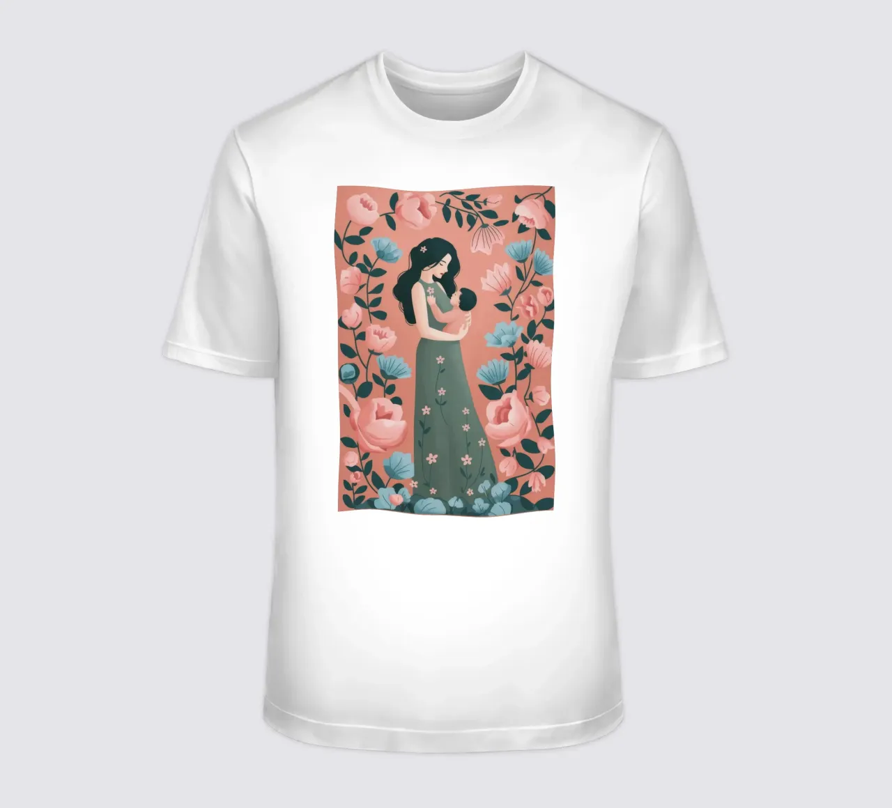 Tender Floral Embrace t-shirt by Atelier Tiga