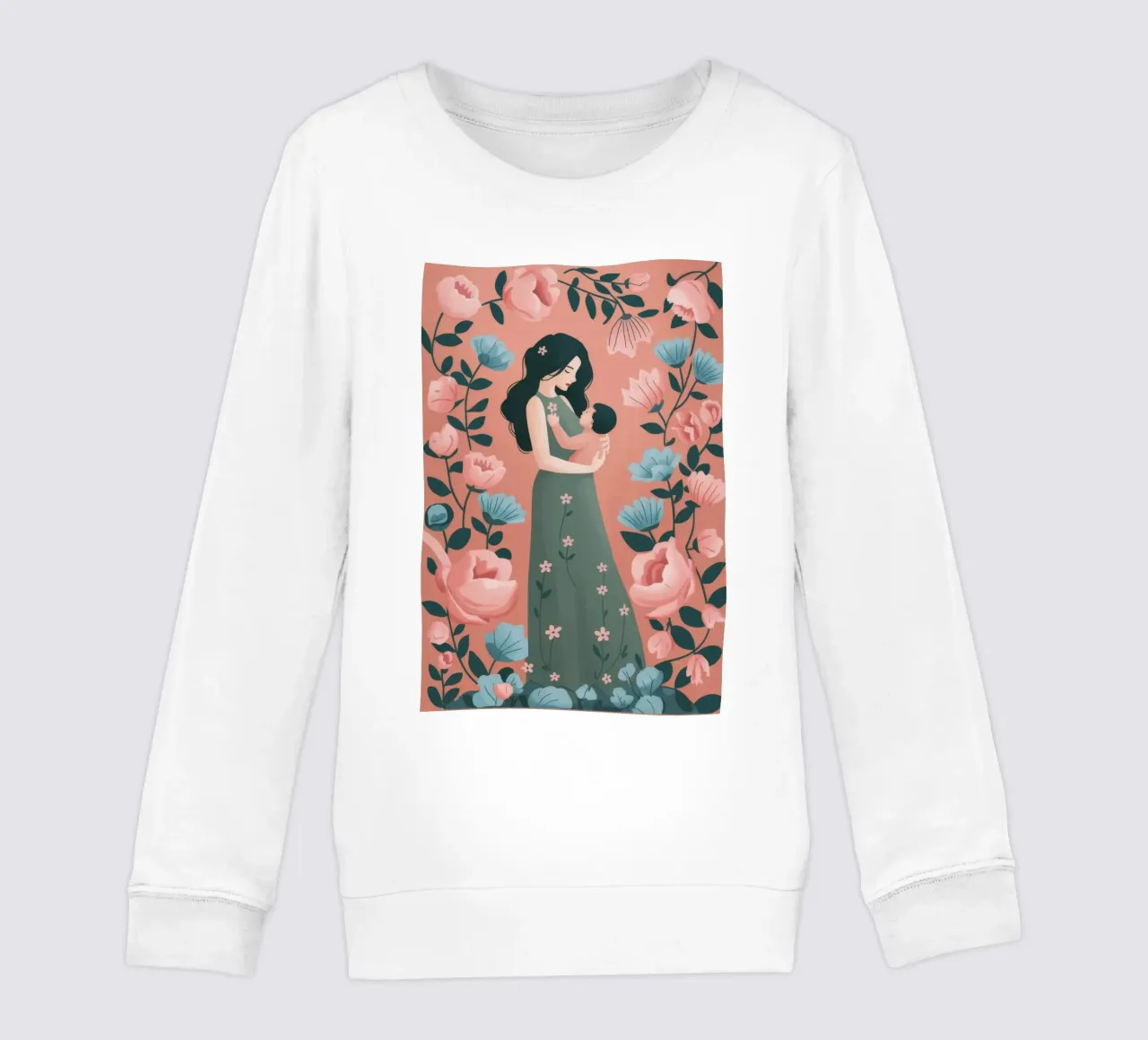 Tenero abbraccio floreale felpa bambino da Atelier Tiga