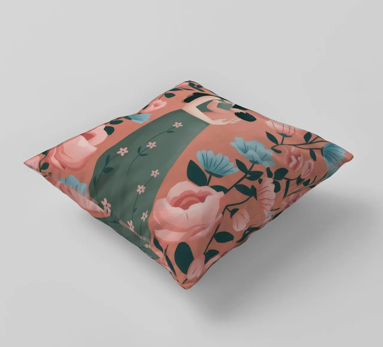Tenero abbraccio floreale cuscino da Atelier Tiga