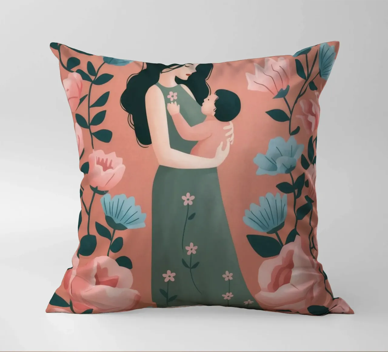Tenero abbraccio floreale cuscino da Atelier Tiga