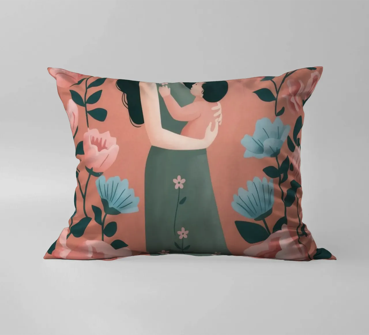Tenero abbraccio floreale cuscino da Atelier Tiga