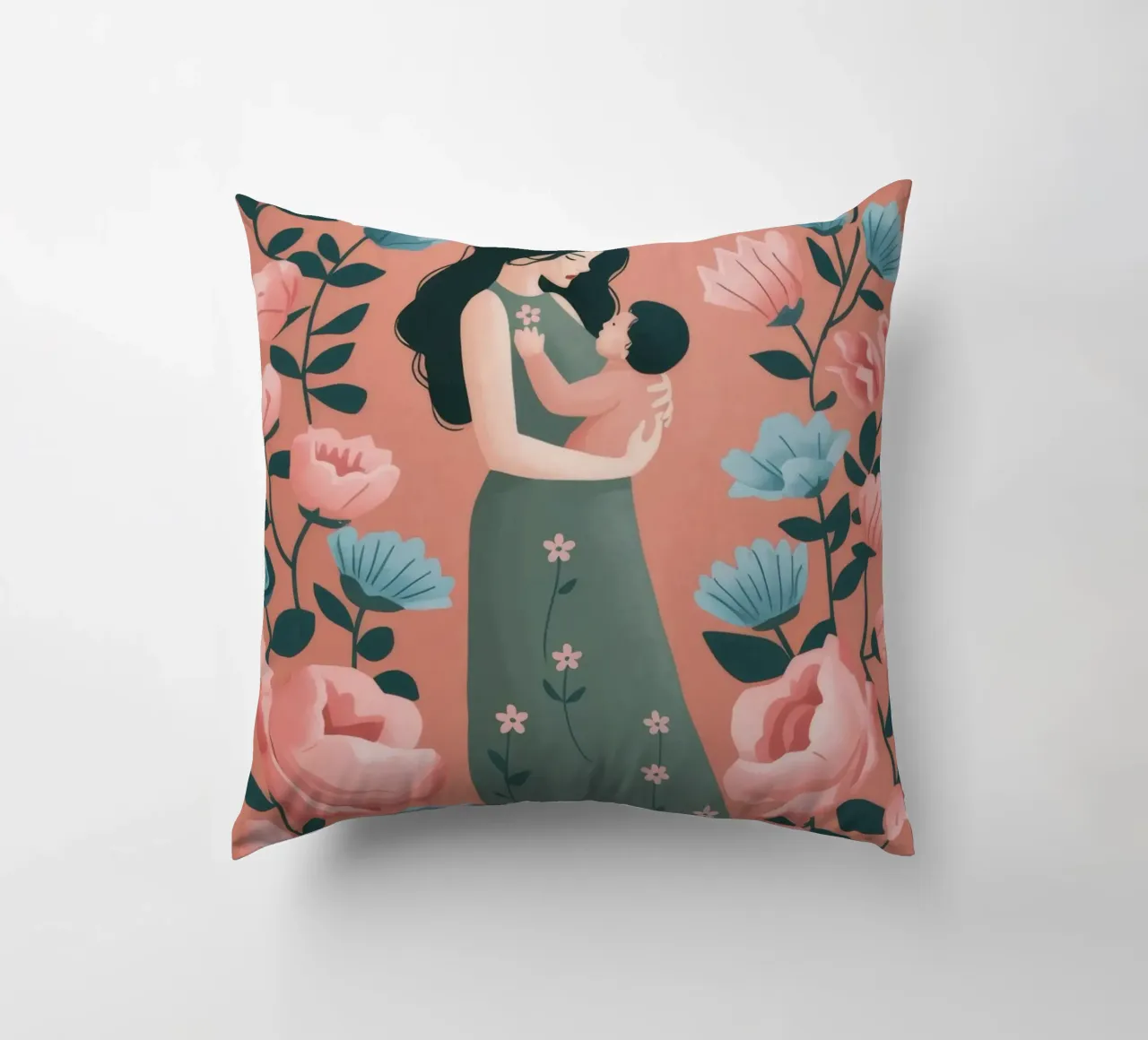 Tenero abbraccio floreale cuscino da Atelier Tiga
