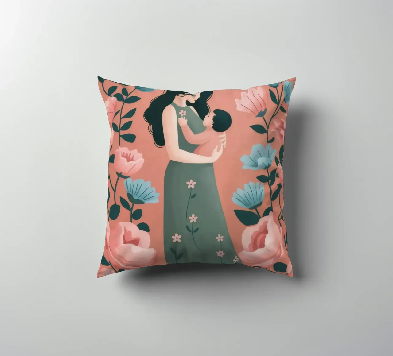 Tenero abbraccio floreale cuscino da Atelier Tiga