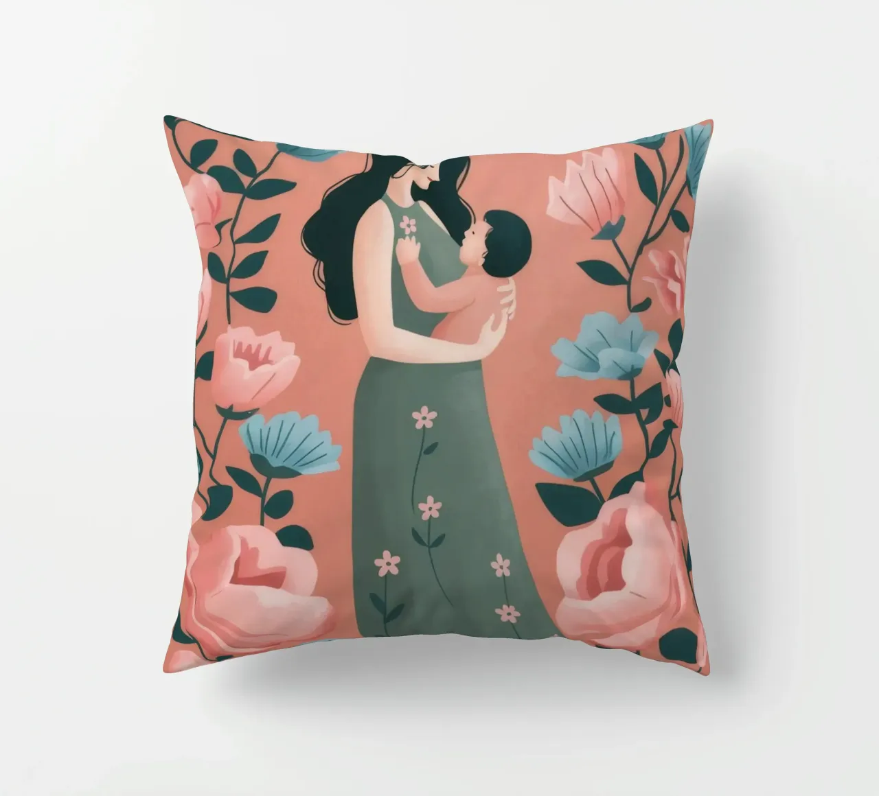 Tenero abbraccio floreale cuscino da Atelier Tiga
