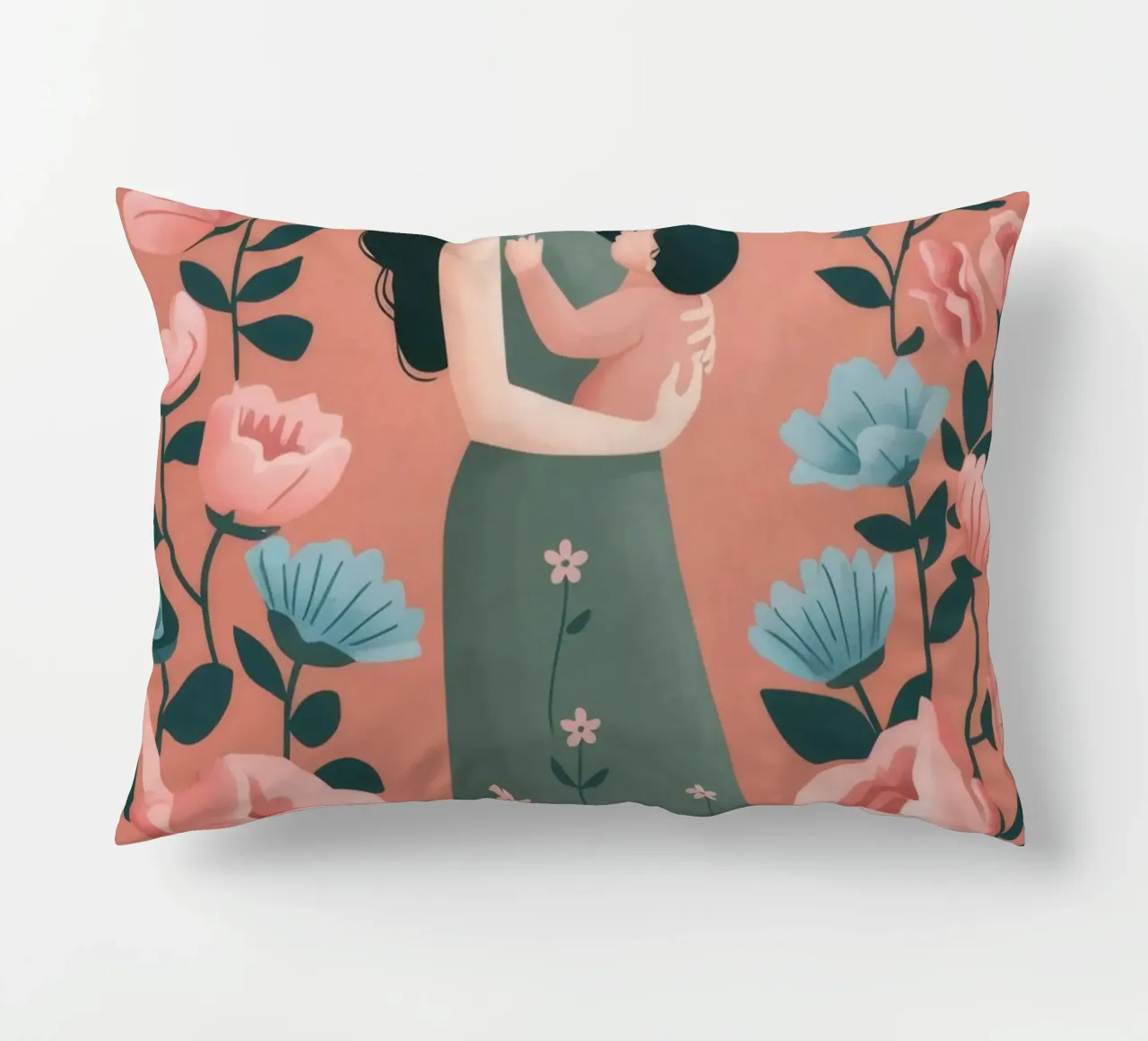 Tenero abbraccio floreale cuscino da Atelier Tiga