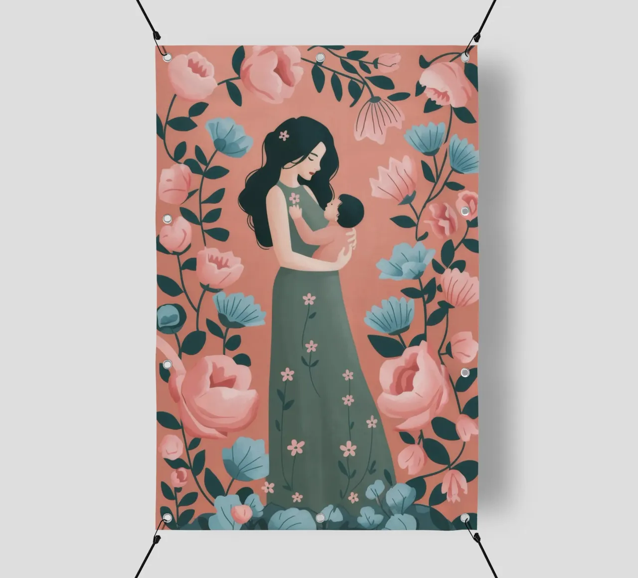 Tender Floral Embrace pvc cover by Atelier Tiga