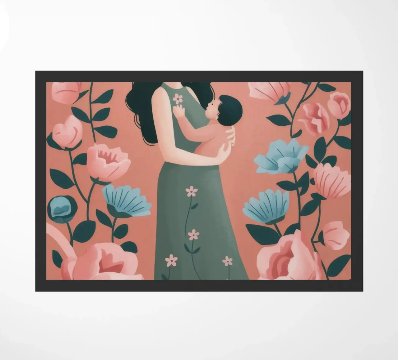 Tenero abbraccio floreale zerbino da Atelier Tiga