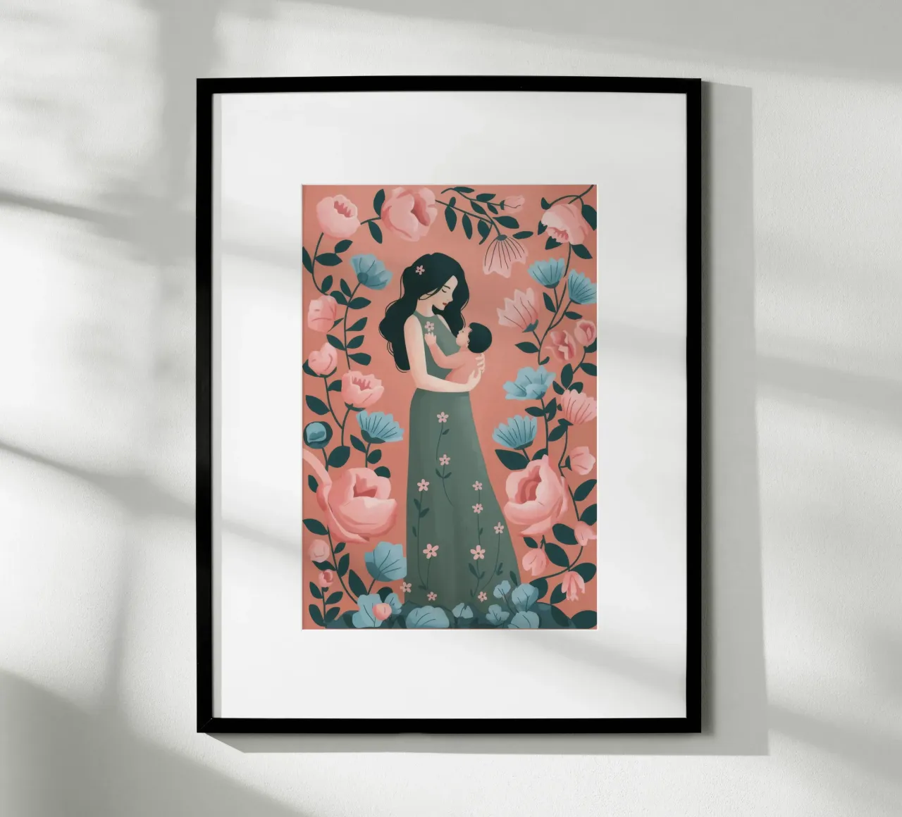 Tenero abbraccio floreale carta hahnemühle da Atelier Tiga