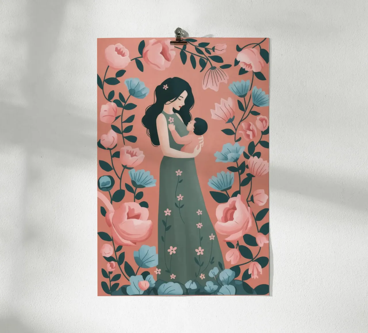Tenero abbraccio floreale carta hahnemühle da Atelier Tiga