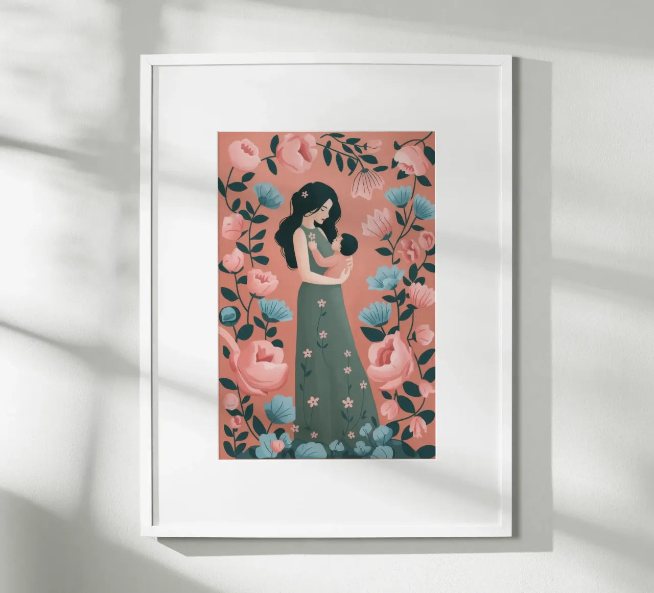 Tenero abbraccio floreale carta hahnemühle da Atelier Tiga