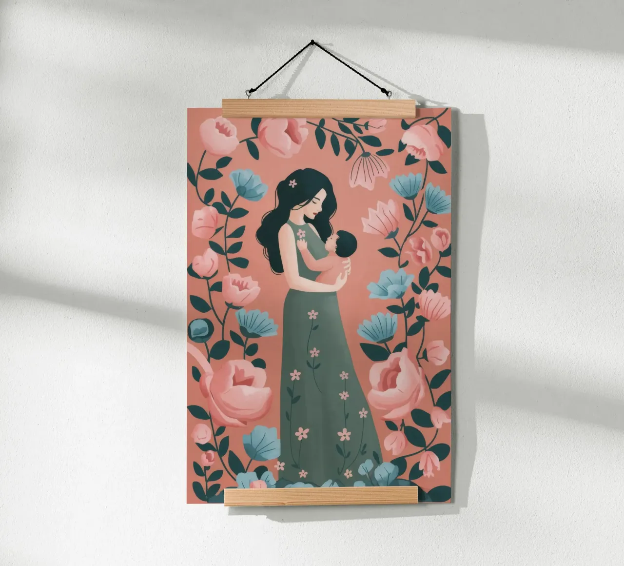 Tenero abbraccio floreale carta hahnemühle da Atelier Tiga