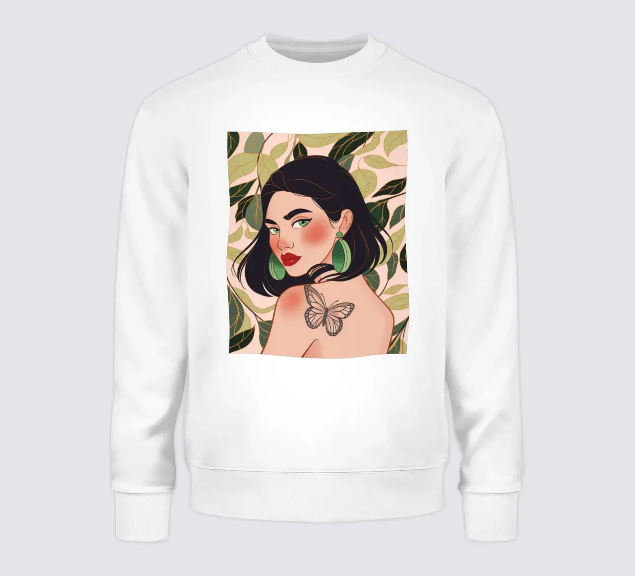 Vlinder Tattoo Serenity sweatshirt van Atelier Tiga