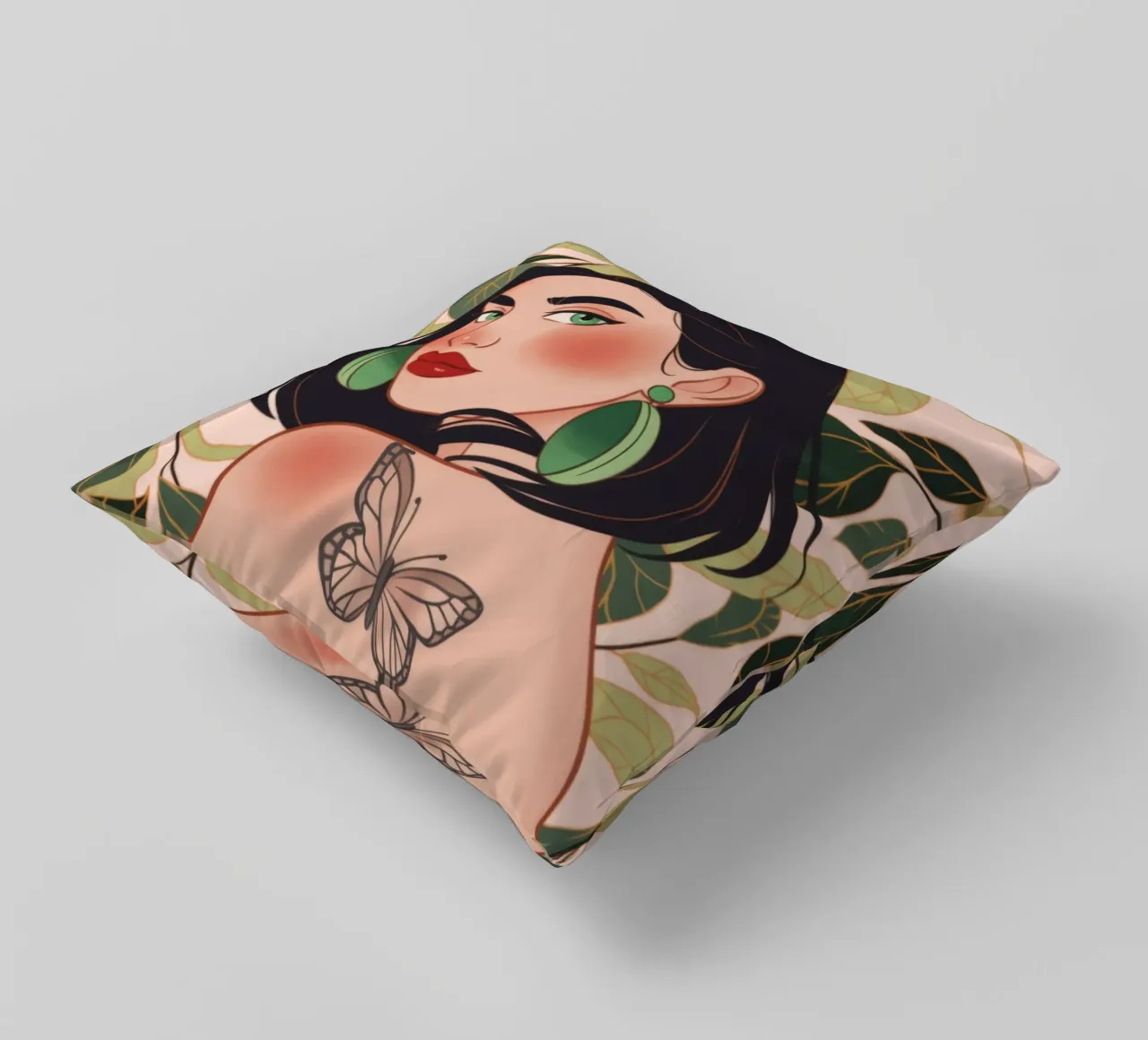 Tatuaggio farfalla Serenity cuscino da Atelier Tiga