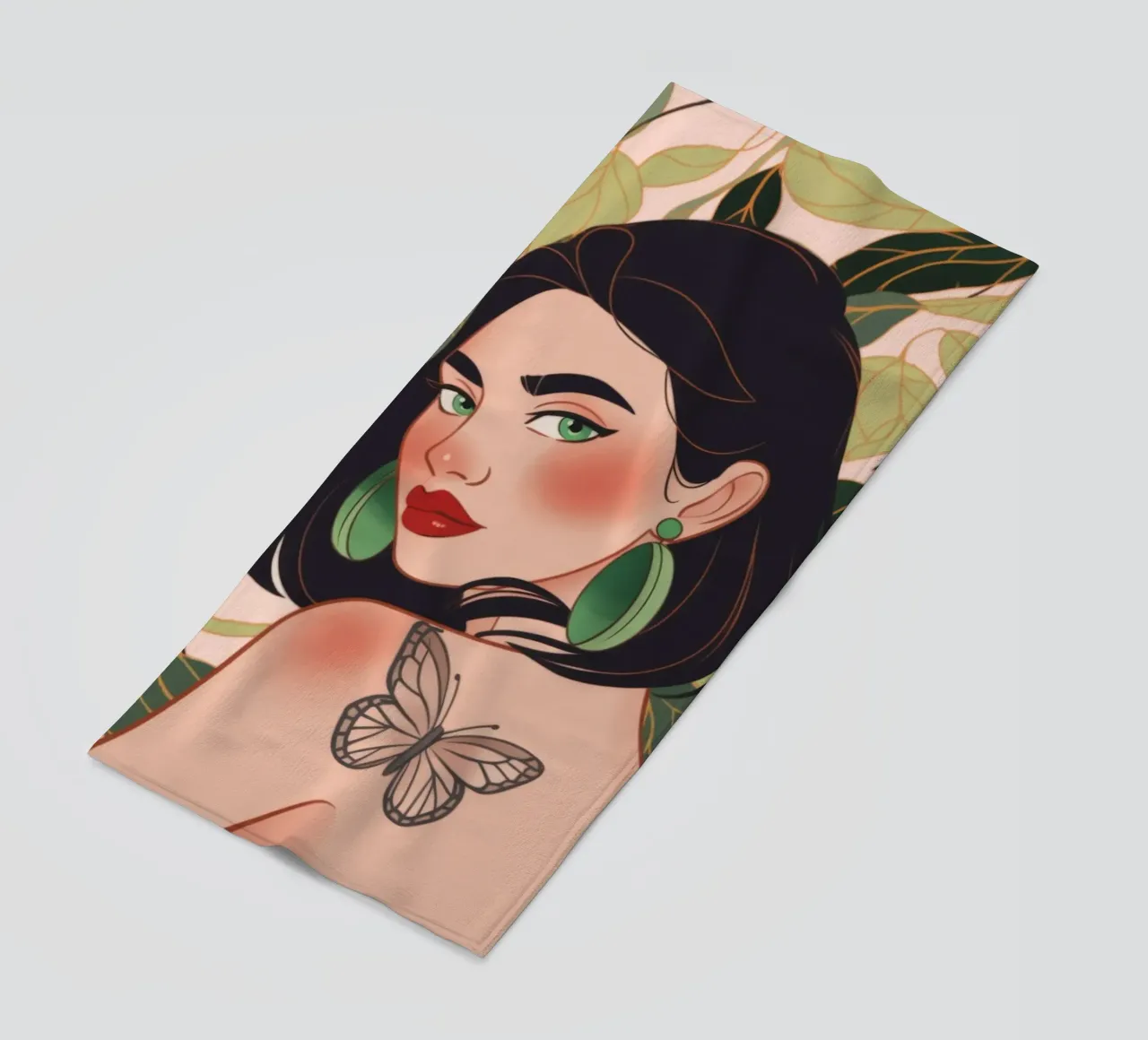 Tatuaggio farfalla Serenity telo mare da Atelier Tiga