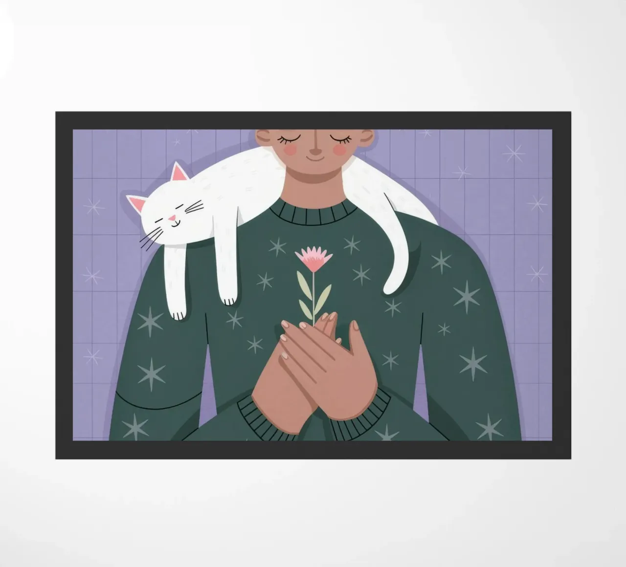 Accogliente abbraccio di gatto zerbino da Atelier Tiga