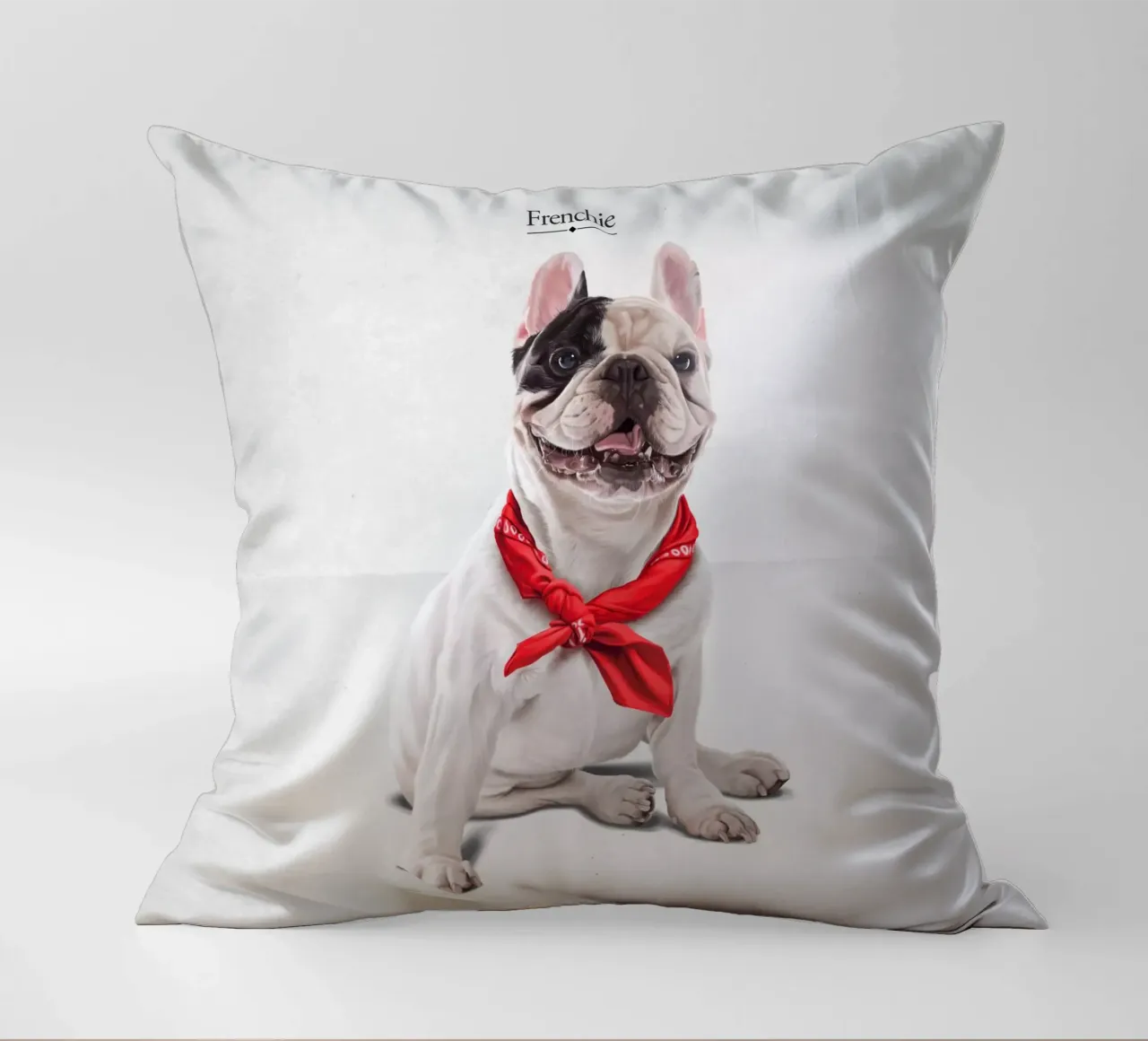 Frenchie (Titled) cuscino da Rob Art | Illustration