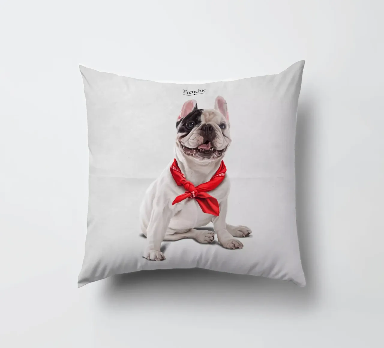 Frenchie (Titled) cuscino da Rob Art | Illustration