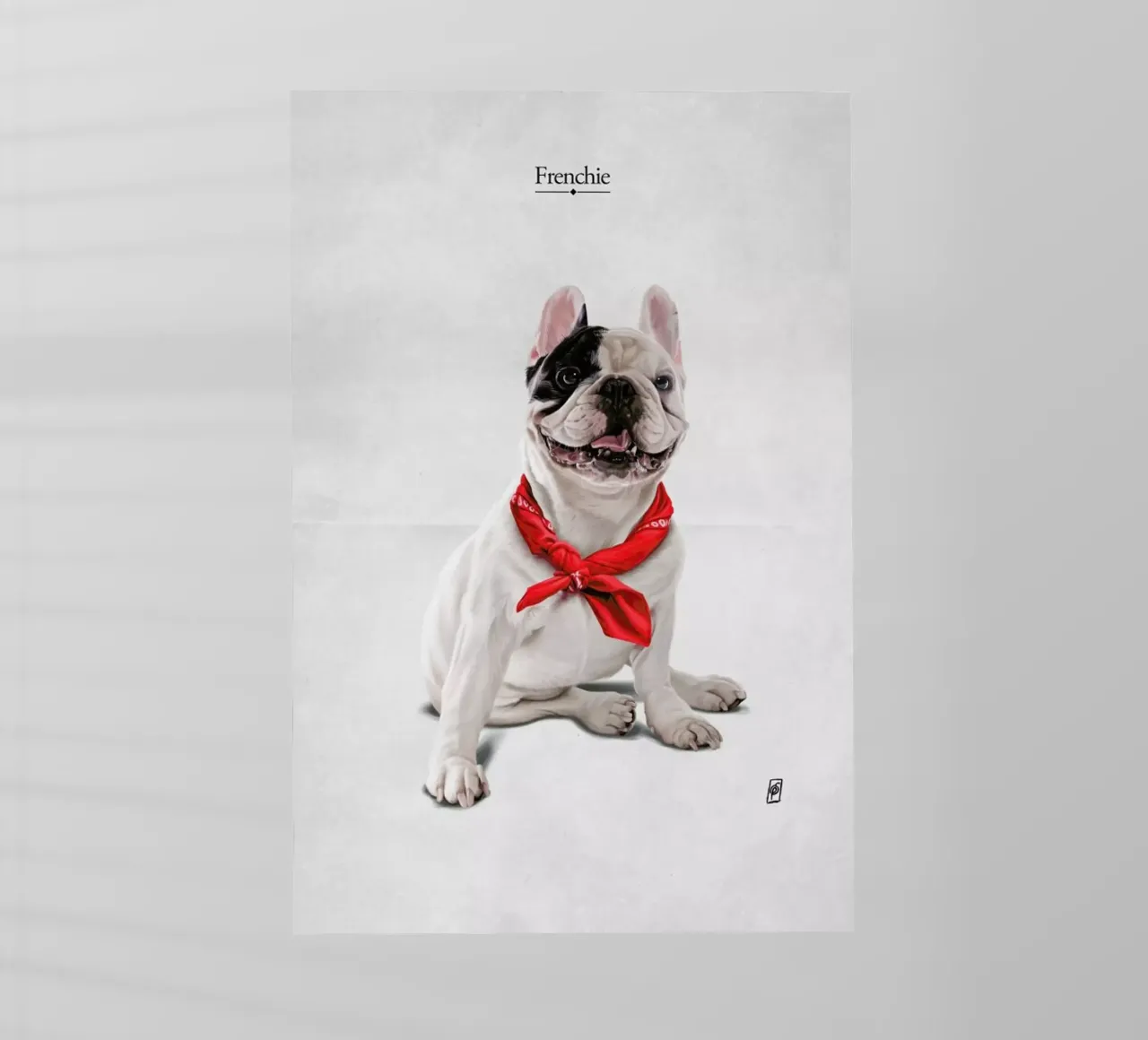Frenchie (Titled) pellicola backlit da Rob Art | Illustration