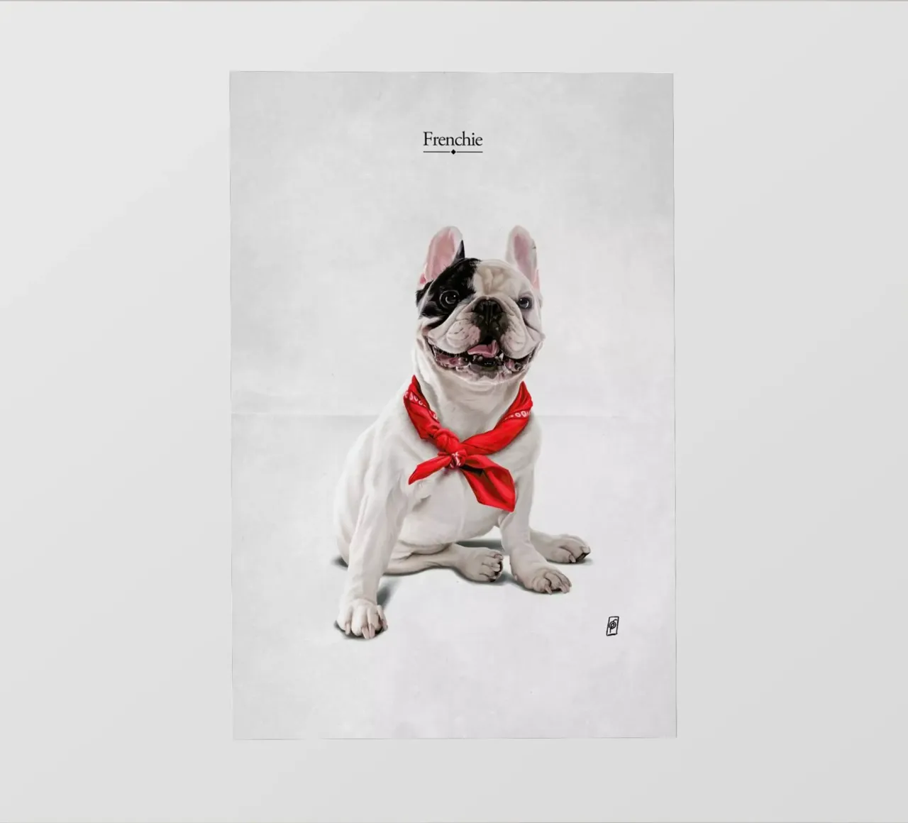 Frenchie (Titled) pellicola backlit da Rob Art | Illustration