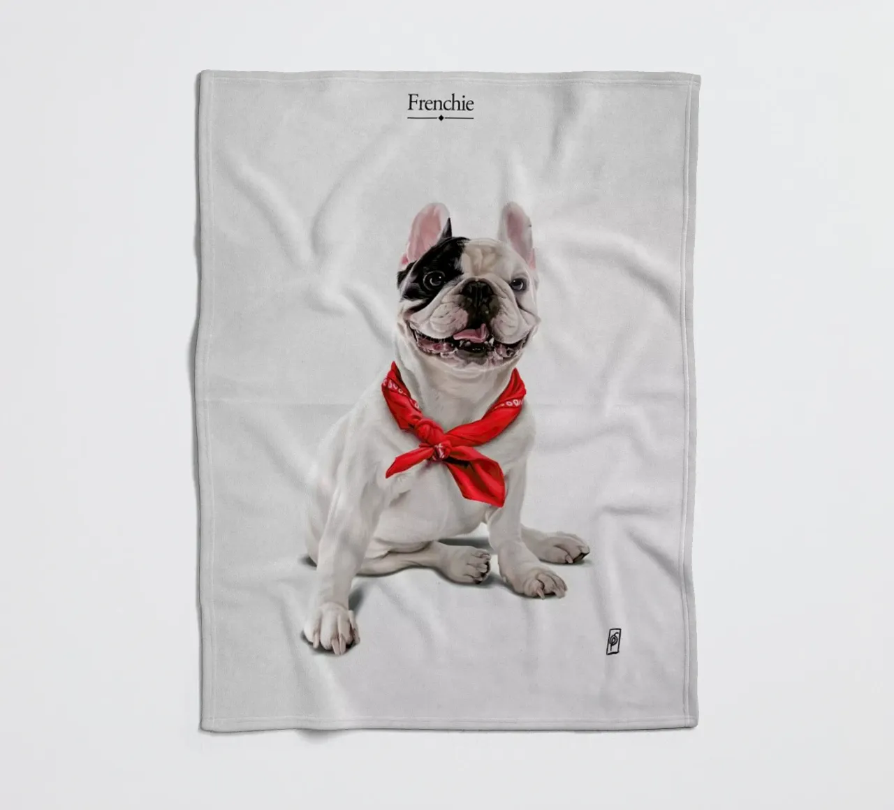 Frenchie (Titled) coperta in pile da Rob Art | Illustration