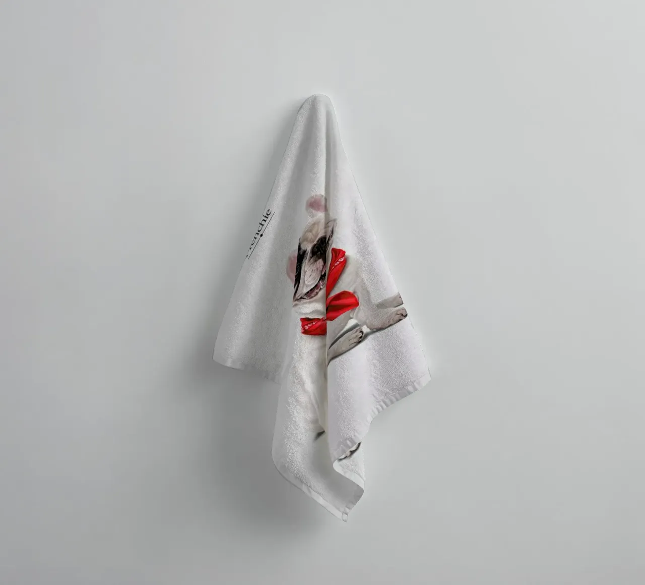 Frenchie (Titled) towel by Rob Art | Illustration