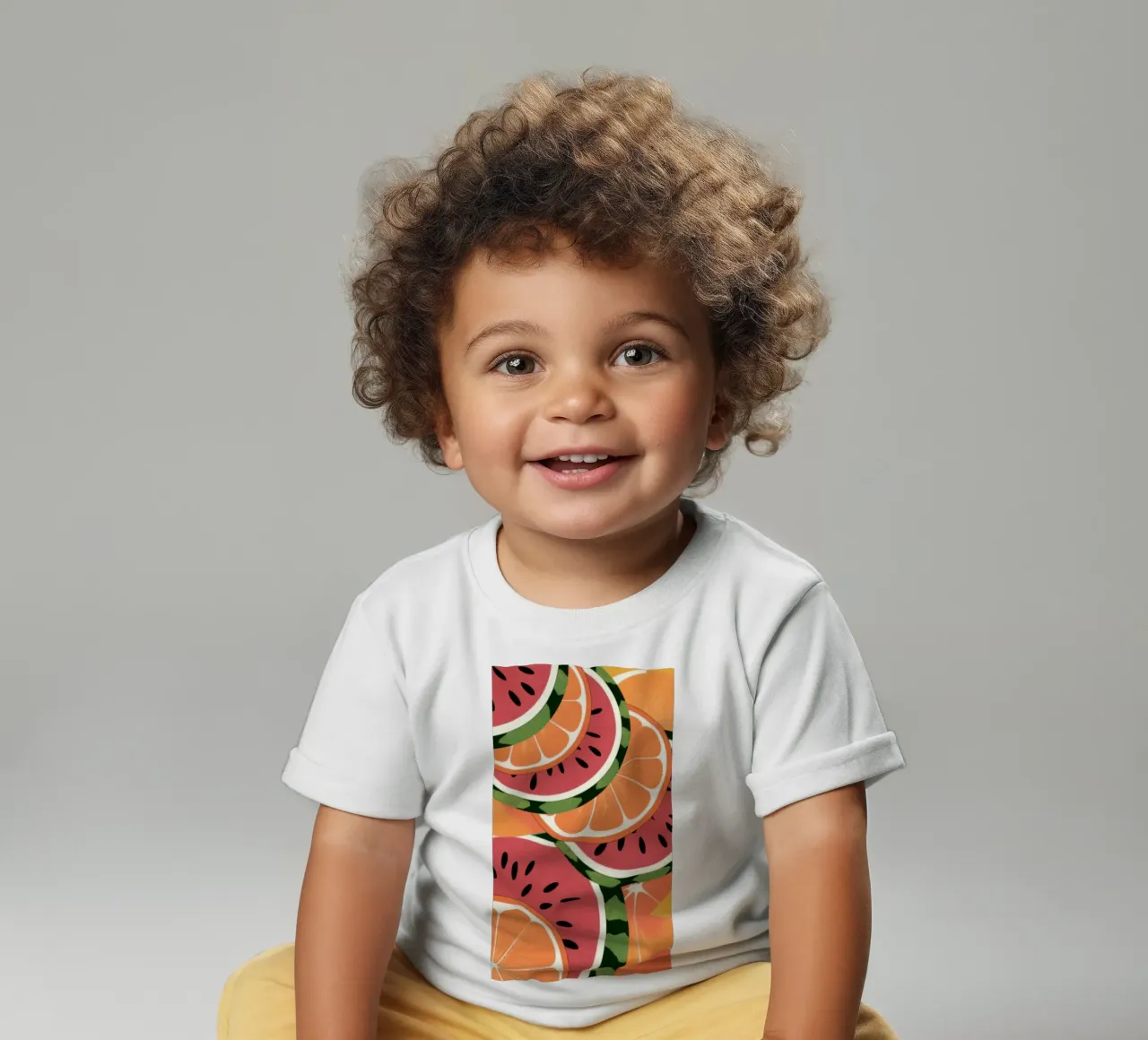 Juicy Watermelon Citrus baby t-shirt by Atelier Tiga