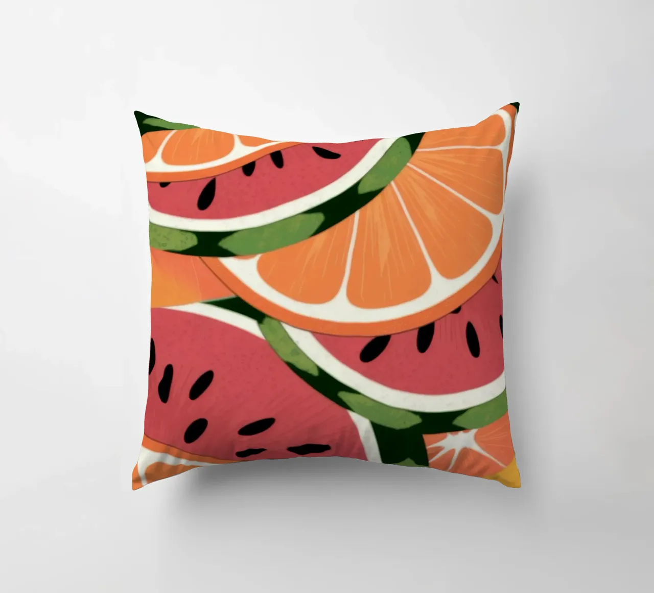 Juicy Watermelon Citrus decorative cushion by Atelier Tiga