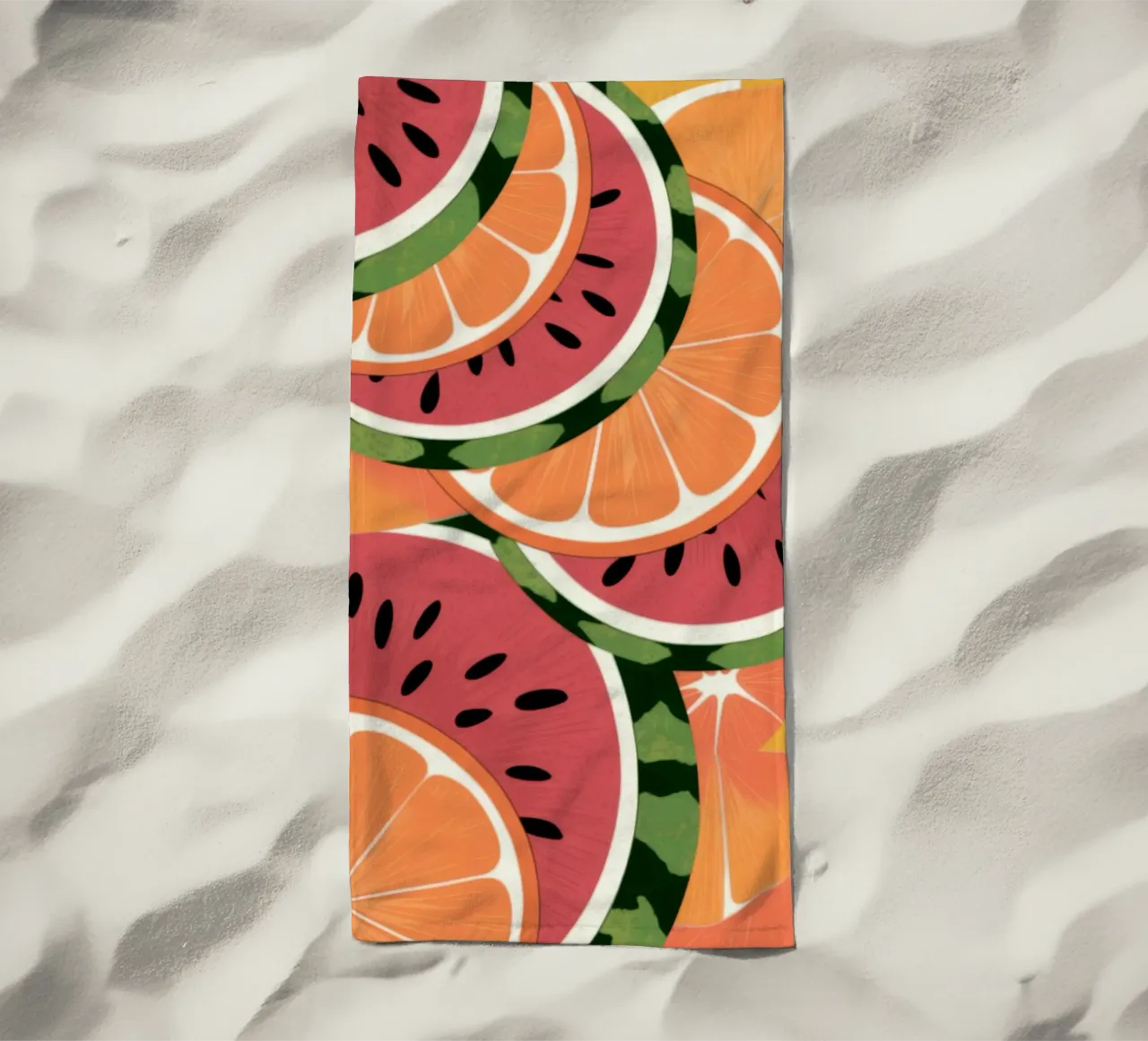 Juicy Watermelon Citrus beach towel by Atelier Tiga