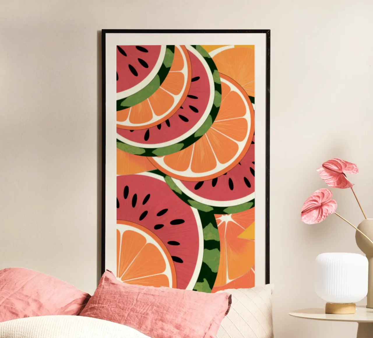 Pastèque juteuse Agrumes poster de Atelier Tiga