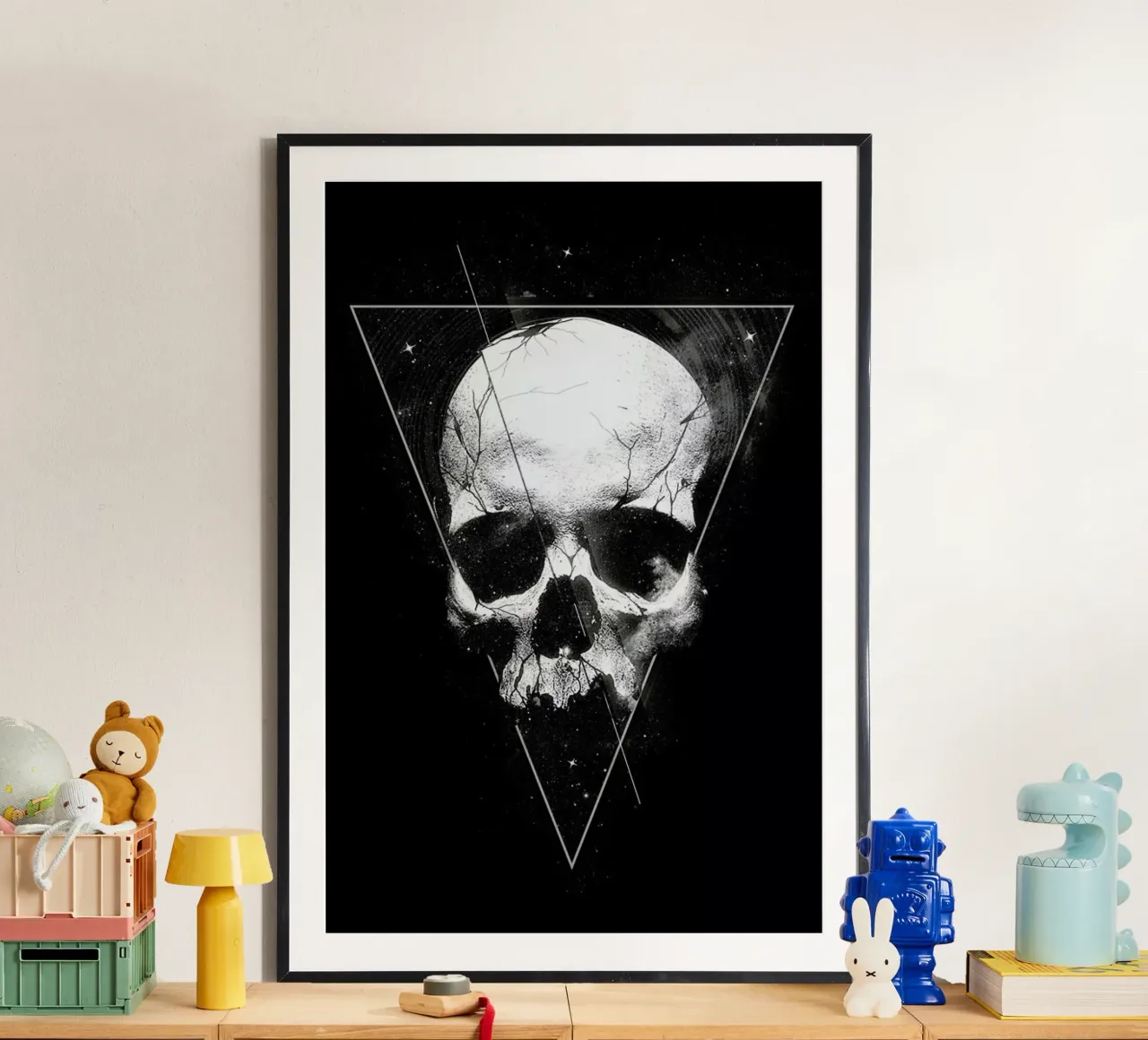 We Are All Made of Stars poster con telaio in legno da Nicebleed