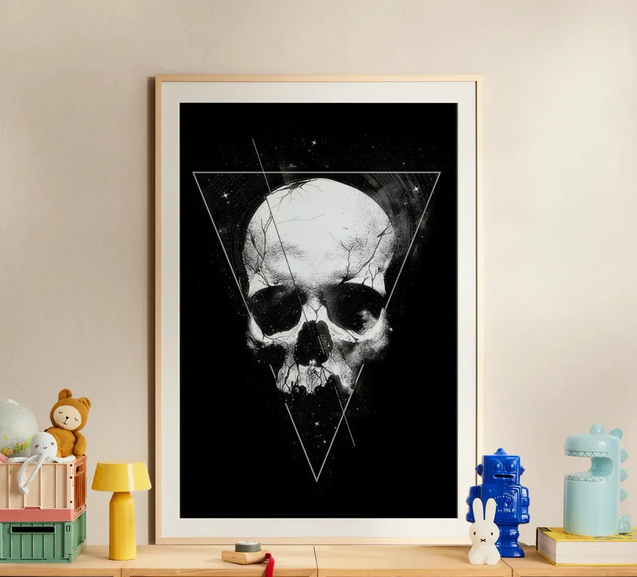We Are All Made of Stars poster con telaio in legno da Nicebleed