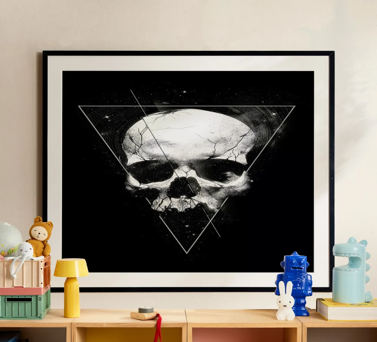 We Are All Made of Stars poster con telaio in legno da Nicebleed