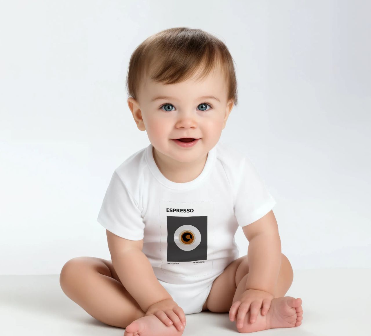 Espresso-Kaffeeführer Kurzarm Babybody von Yeadon