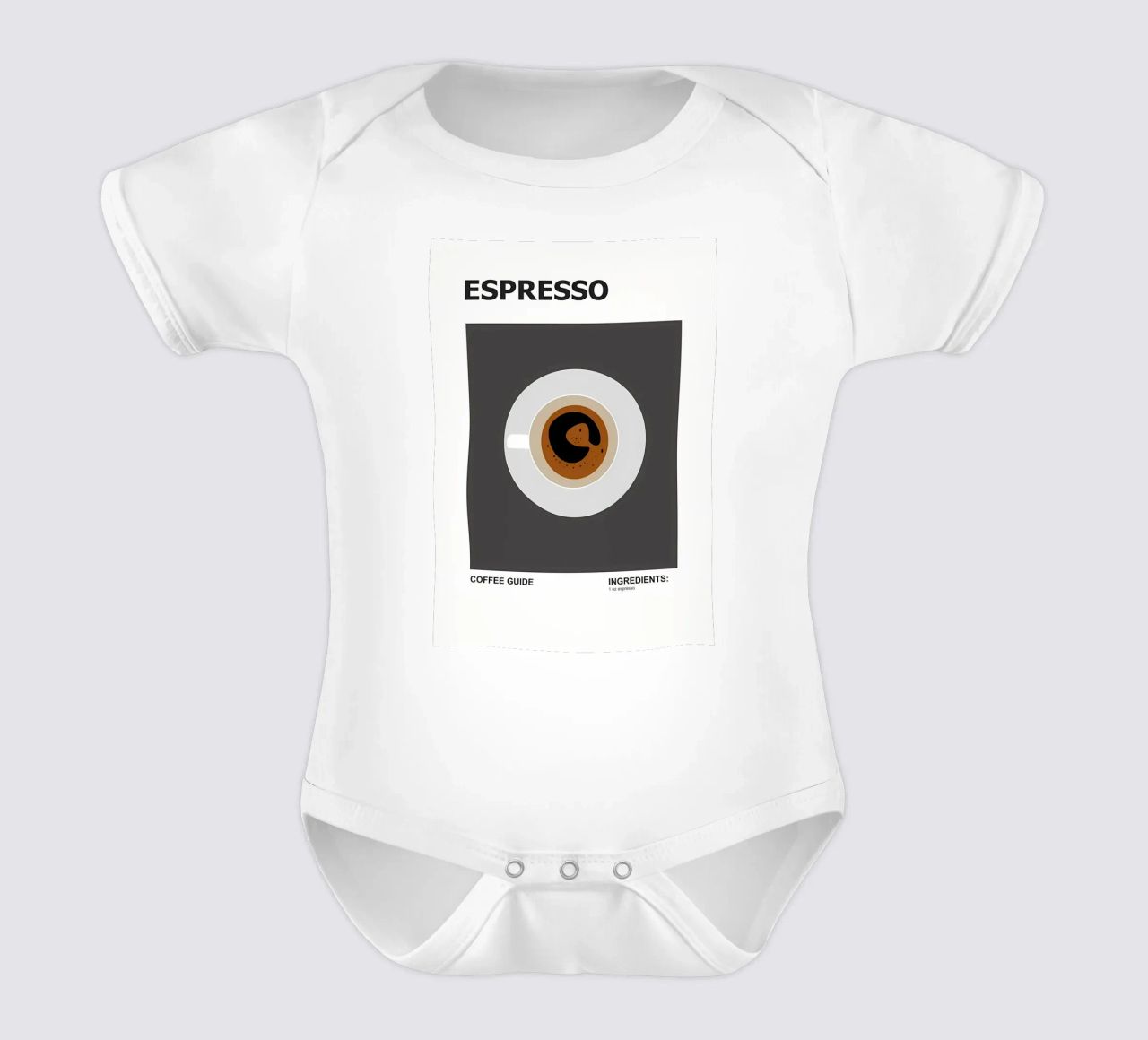 Espresso-Kaffeeführer Kurzarm Babybody von Yeadon