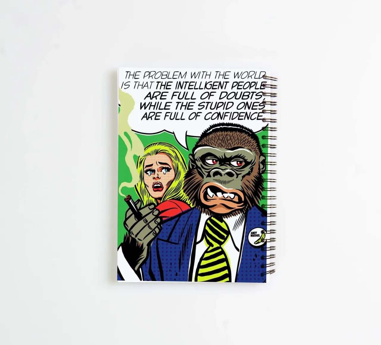 The Problem With The World spiral notebook by Butcher Billy