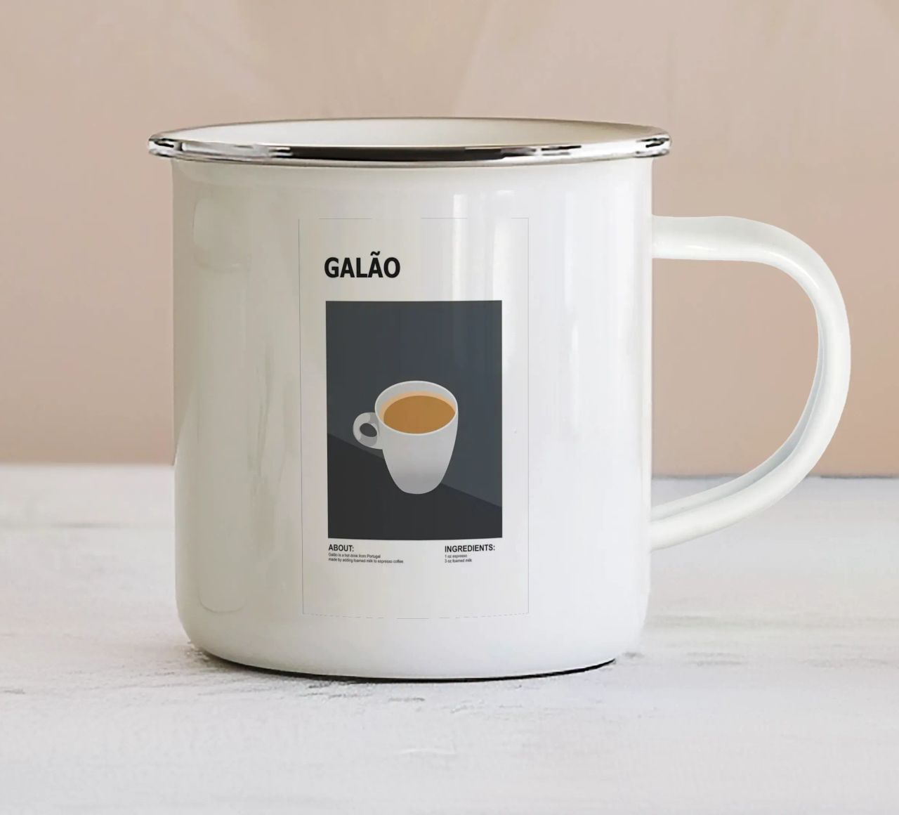 caffè galao tazza in smalto da Yeadon