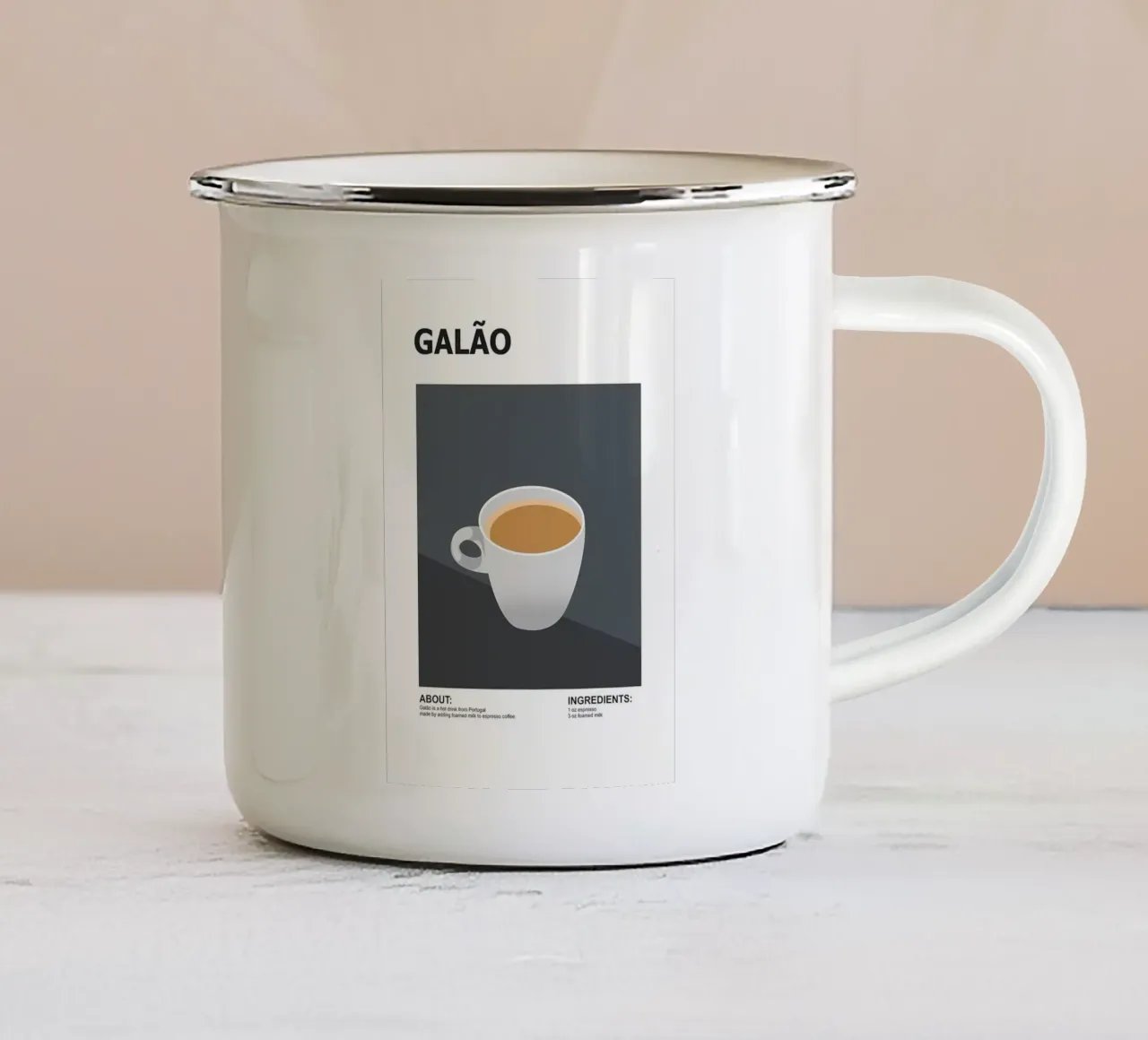 caffè galao tazza in smalto da Yeadon