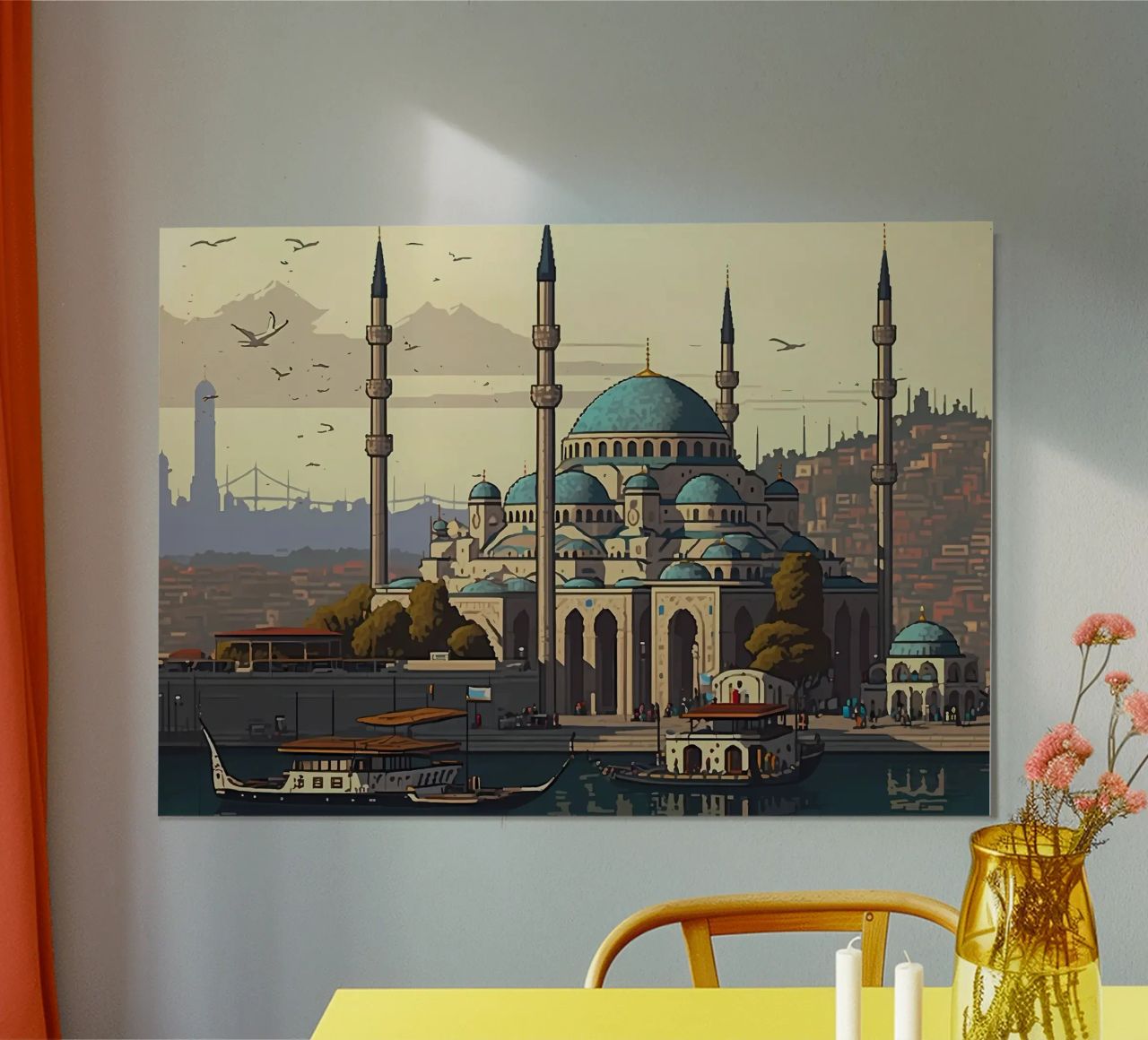 Istanbul Pixel Kunst Poster von Bernotas