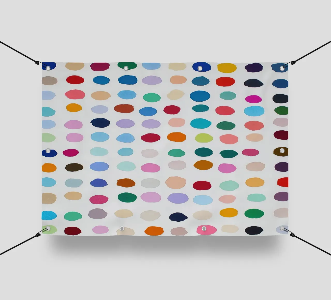 Polkadots Puntini astratti Bianco Colorato Colorato Minimale telo in pvc da Nikis Art Studio